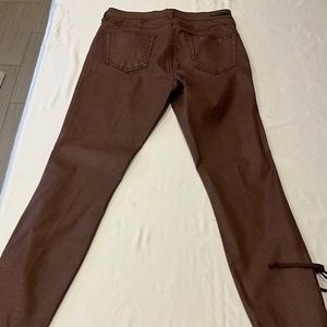 Leather Jeans - Skinny Brown